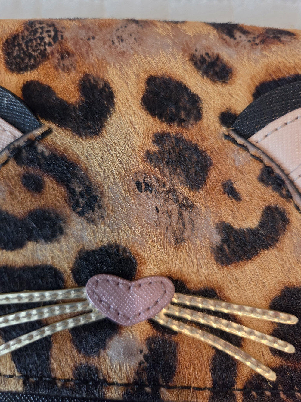 Kate Spade Leopard Print Crossbody with Black Trim and Pink Accents - Picture 2 of 12